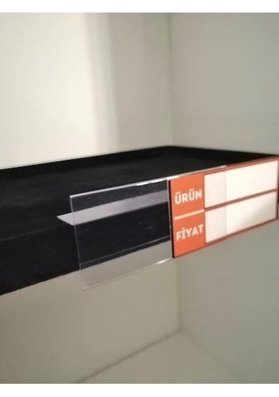 10 Adet Pvc Etiketlik Dik Siperli Yapışkanlı 10x5 Cm Raf Önü