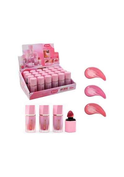 3 Lü Sıvı Krem Allık Seti - Lip And Cheek Çok Renkli