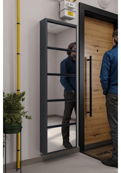Ceha 5'li Metal Ayakkabılık - Antrasit/Aynalı K.AYK-5/A/P7024 Ceha 5'li Metal Ayakkabılık - Antrasit/Aynalı K.AYK-5/A/P7024