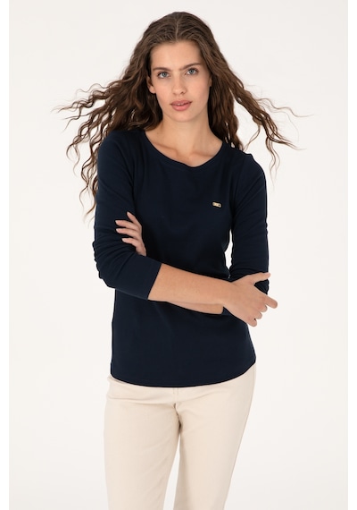 U.S. Polo Assn. Kadın Lacivert Slim Bisiklet Yaka Basic Sweatshırt 50315419-VR033 U.S. Polo Assn. Kadın Lacivert Slim Bisiklet Yaka Basic Sweatshırt 50315419-VR033