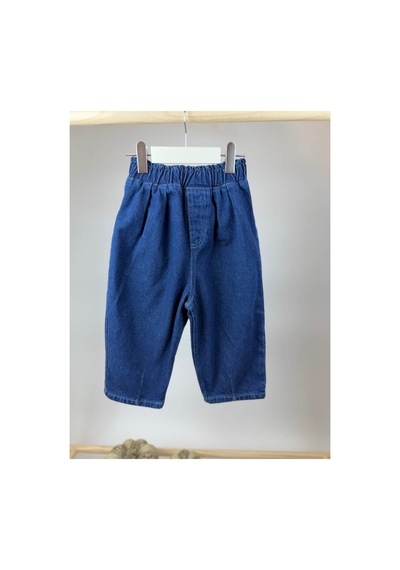 Poala Kids Unisex Blue Balloon Jeans Lacivert