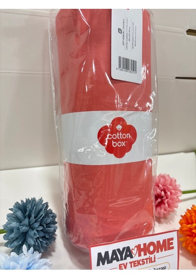 Cotton Box Mercan Battal Çift Kişilik Lastikli Çarşaf Seti 180x200 Çok Renkli