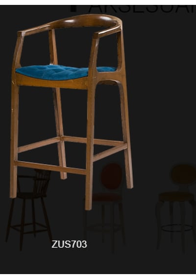 Zus703 Tam Kolçak Kayın Torna Retro Bambu Iskelet Parlak Ceviz I Lacivert
