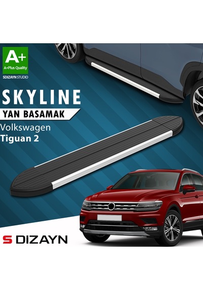 S-dizayn Vw Tiguan 2 Skyline Aluminyum Yan Basamak 173 Cm 2016-2024 A+ Kalite