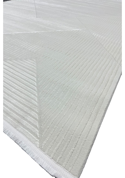 4 Metrekare - 6 Metrekare Bambu Tarz Modern Salon Oturma Odası Mutfak Halısı Antialerjik Krem 6796krem