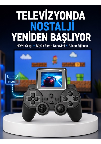 S10 Gamepad Hdmı Tv Bağlantılı 520 Klasik Retro Oyun 2025 Seri  Yeni Nesil Diğer