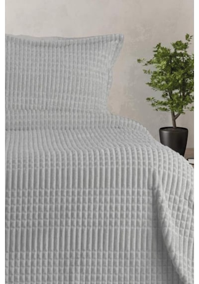 Merinos Modern Line Çift Kişilik Battaniye Seti Gri Gri