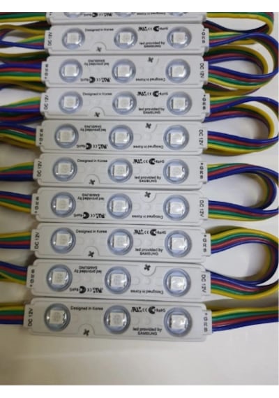 3 Lü Rgb Lensli Modül Led Samsung 12 Volt 0.72 Watt 10 Adet