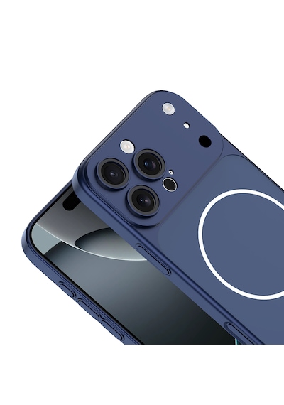 Apple Uyumlu iPhone 14 Pro Max Kılıf 17 Pro Max Görünümlü Kılıf M-safe Şarj Özellikli Premium Pürüzsüz Şık Kapak Gümüş