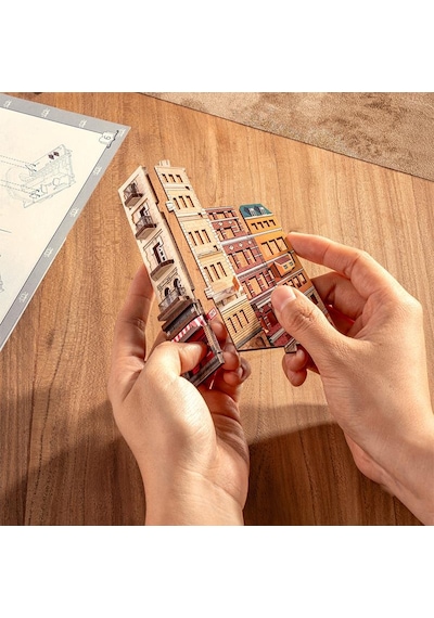 Rolife Tgb13 Street Scene Kitap Köşesi Book Nook Dıy Minyatür Maket Model Seti Mini Dollhouse 3d Model Kit Detaylı Dekoratif Hobi Seti 3d Puzzle Tiny House