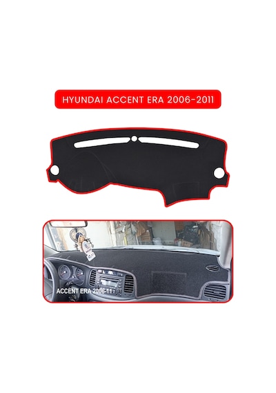 Hyundai Accent Era 2006-2011torpido Koruma Halısı Kırmızı Kenar
