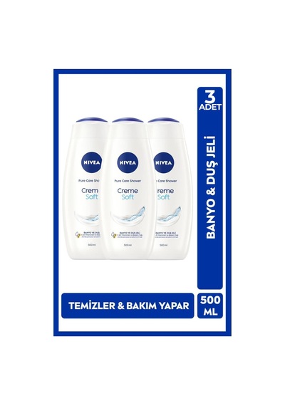Nivea Creme Soft Duş Jeli 500 Ml 3 Adet Diğer