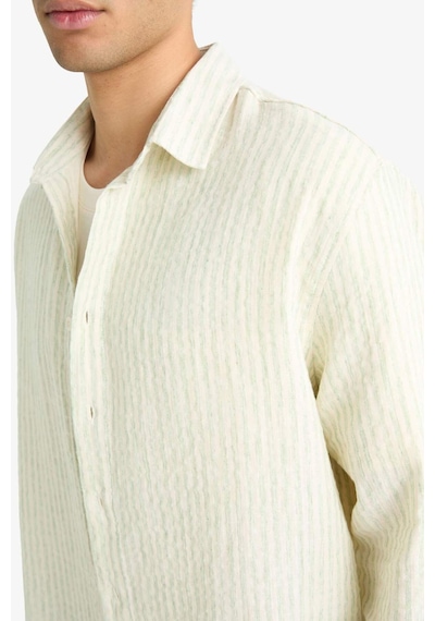 Defacto Boxy Fit Uzun Kollu Gömlek G3312ax25augn1180 Yeşil