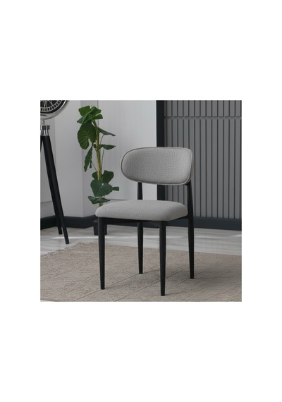 Luna Arya Yemek Masası Takımı / 6 Kişilik Mdf Masa & Polo Sandalye Takımı Gri Gri