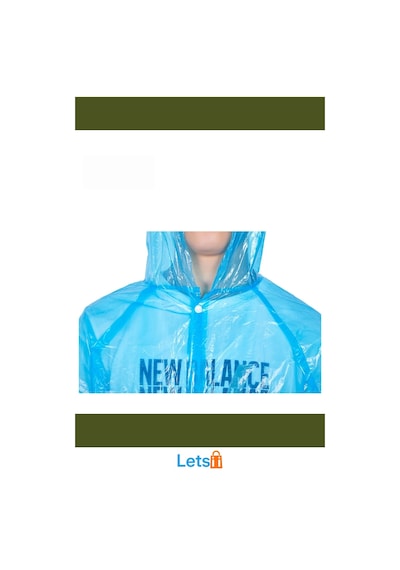 Letsii Unisex İnce Şeffaf Yağmurluk Kapüşonlu Dört Çıtçıtlı Çok Renkli