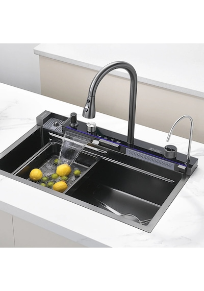 Krome Teknolojik Akıllı Eviye Seti Kombine Ultimate Nano Siyah Krm1020-Bl