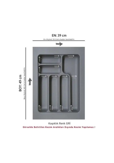 Starax 45 Cm Beyaz Plastik Kaşıklık 6 Gözlü 39x49 Cm S-2284-wp Çok Renkli