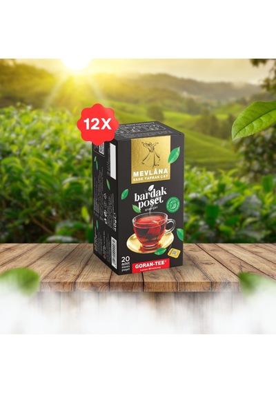Mevlana Çay Bardak Poşet Siyah 20 Li 12 Kutu