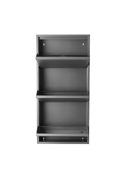 Kaser Metal 3'lü Metal Ayakkabılık Antrasit