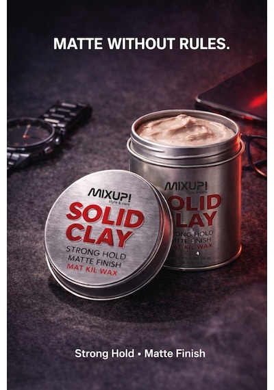 Solid Clay Güçlü Mat Dokulu Wax 100 Ml