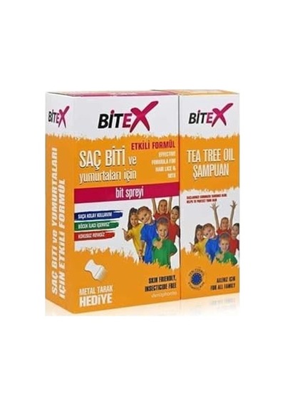 Bit Şampuanı 150 Ml, Bit Spreyi 100 Ml, Metal Tarak, Unisex, Tüm Saç Tipleri