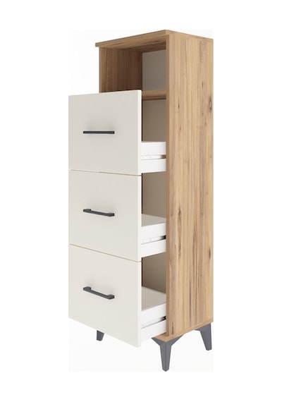 Arges Dolap Tek Raflı 3 Çekmeceli 44x30x134 Çam-aytaşı Çam
