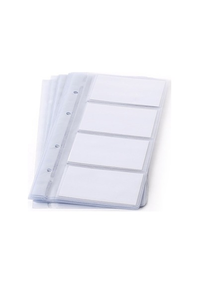 KARTVİZİT ALBÜMÜ YEDEĞİ 4 SIRALI 96 KARTLIK 237 ŞEFFAF 12X25,5 CM