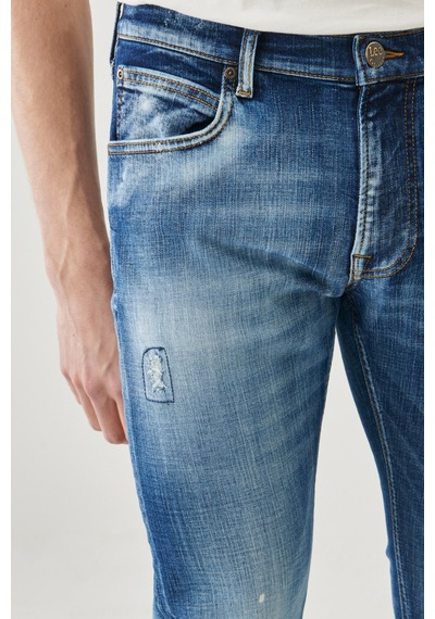 Lee Luke Slim Fit Düşük Bel Denim Esnek Jean Kot Pantolon Mavi
