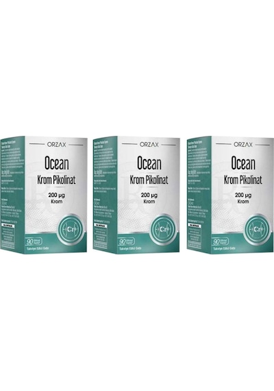 Krom Pikolinat 200 Mcg 90 Kapsül 3 Kutu