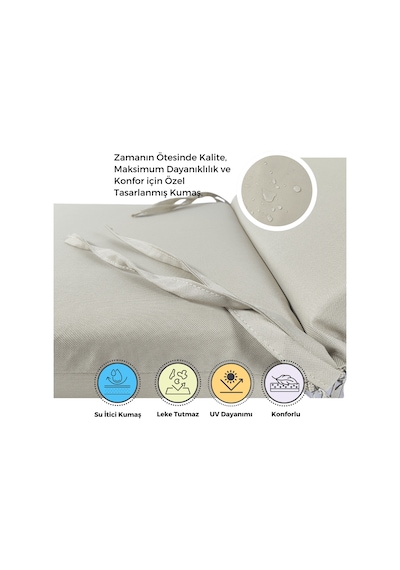 Xpermate Ultra Kalın Şezlong Minderi Su İtici 60x180x7 Bej