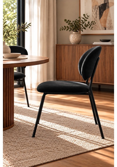 6 Adet Suna Metal Sandalye Cafe,restaurant,mutfak,salon,yemek Odası Sandalyesi Siyah