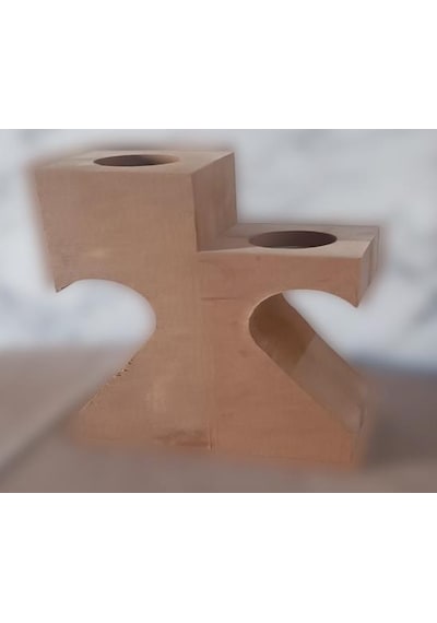 1448bng90244hobi Adn Dekoratif Mumluk Kalp Şeklinde İkili Ahşap Mdf Ham Cnc Kesim El Yapım
