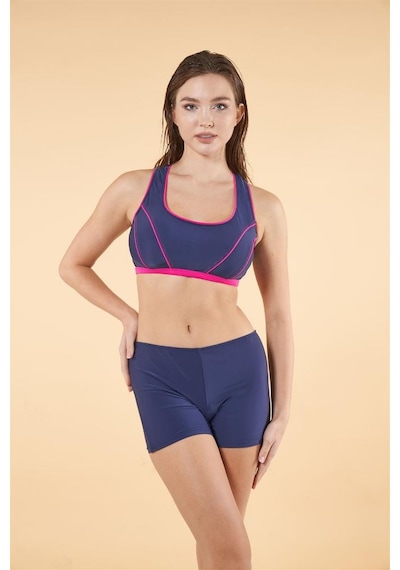 Estiva Free-set Büstiyerli Şortlu Bikini Takım Lacivert