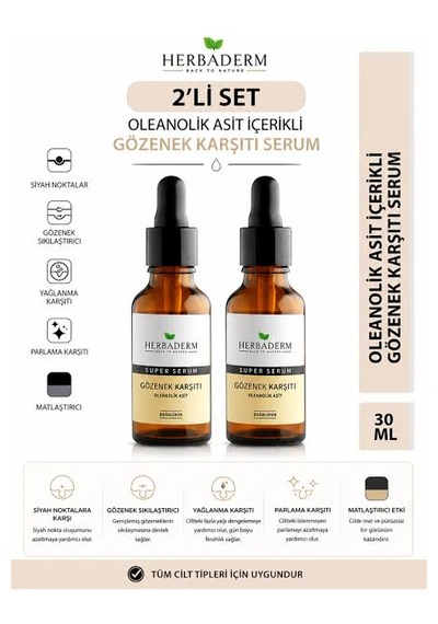 Super Serum Yağlanma Karşıtı Gözenek Serum 2li Set