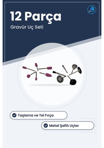 Kalıpçı Taşlama Uçları Seti Tel Fırça Gravür Ucu Hobi Çalışmaları
