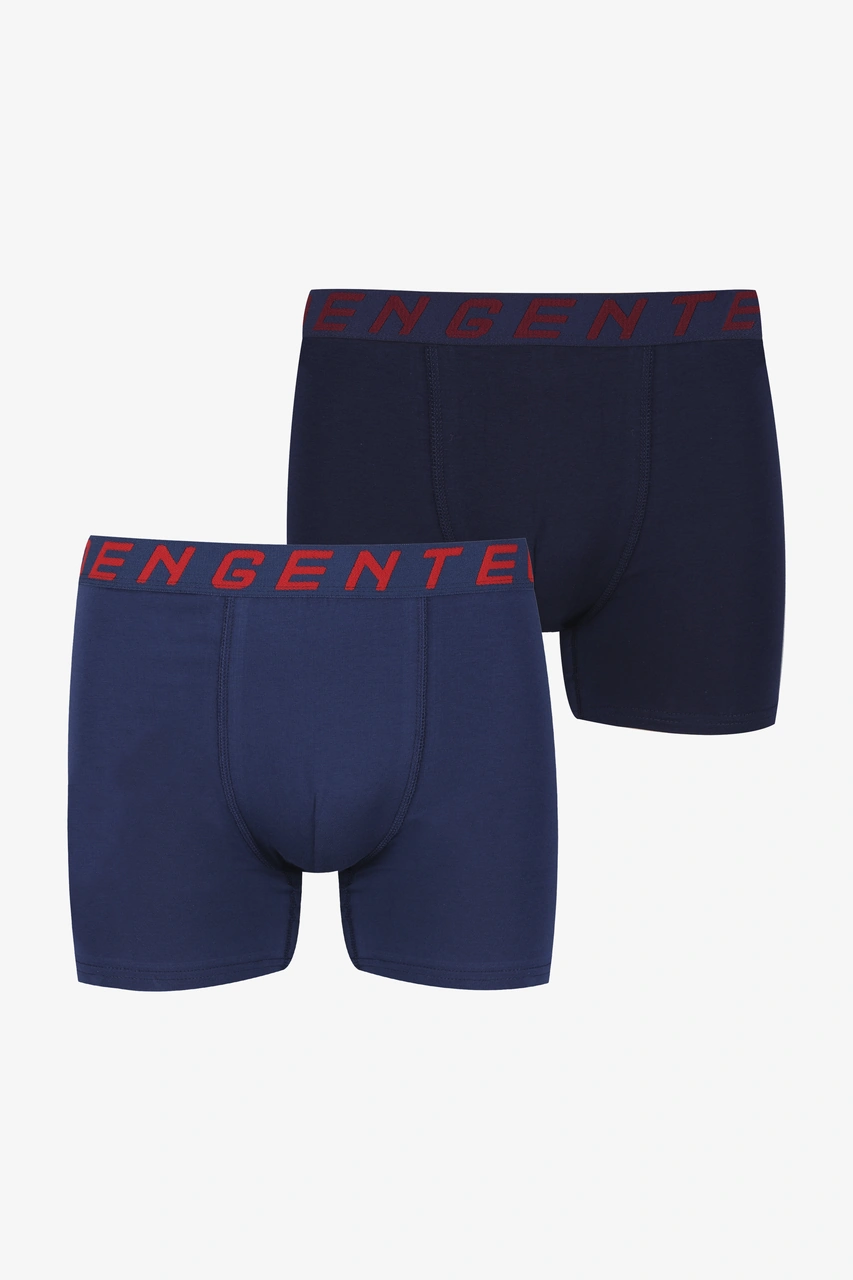 Koza İç Giyim Erkek 2'li Pamuklu Likralı Boxer Ko9003bx.02 Lacivert