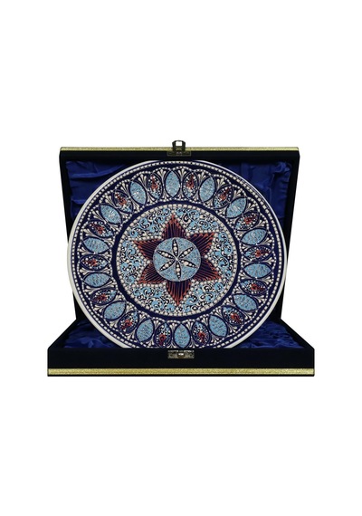 E38 El İşçiliği Çini Tabak 25 Cm - 6670