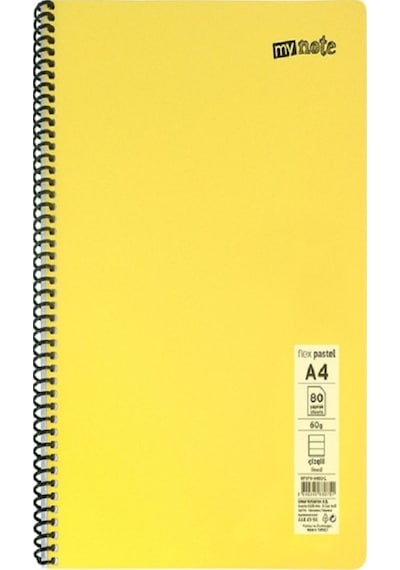 Defter Spiralli Telli Pp Kapak A4 Mynote 5 Adet Farklı Renkler 60 Sayfa Çizgili Defter 5 Farklı Çok Renkli