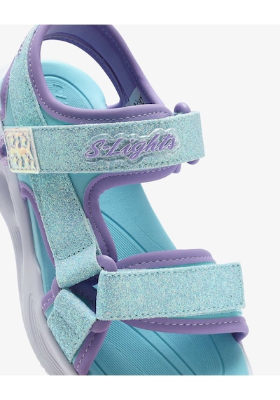 Skechers Sola Glow Sandal Büyük Kız Çocuk Mavi Işıklı Sandalet 303024l Lblv Mavi