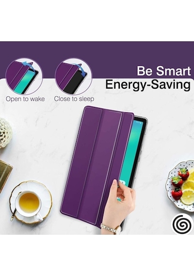 Samsung Galaxy Uyumlu Tab A8 10.5 Inç Sm-x200 Smart Kapak Katlanabilir Kılıf+ekran Koruyucu+kalem Kılıf
