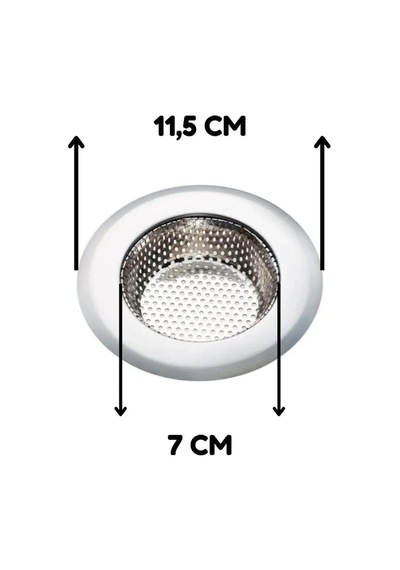 Paslanmaz Çelik Lavabo Süzgeci, 11.5 Cm, Büyük Boy, Evye Süzgeci,