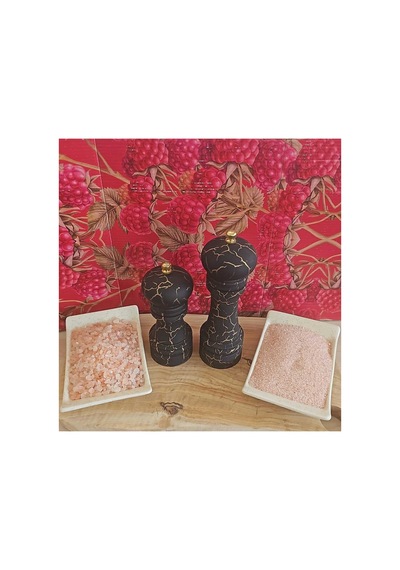 Tuz&baharat Öğütücü Mermer Desen Siyah Set Siyah