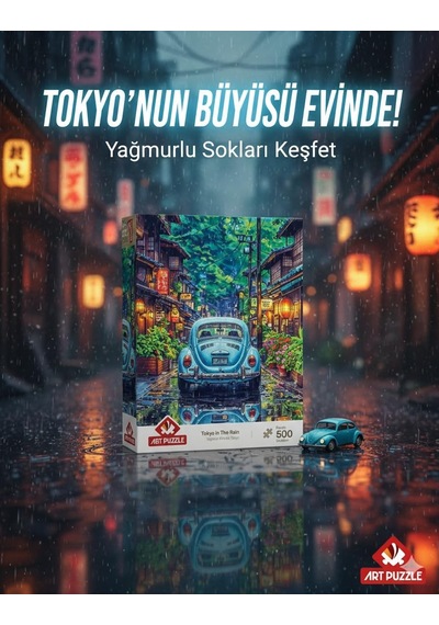 Yağmur Altında Tokyo 500 Parça Puzzle Standart