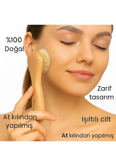 3'lü Bakım Seti At Kılı Yüz Fırçası+ Büyük Ahşap Tarak+saplı Ahşap Tarak 001