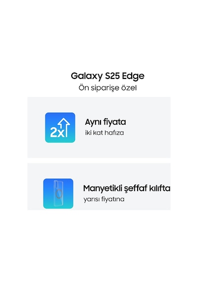 Samsung Galaxy S25 Edge 512 GB (Samsung Türkiye Garantili)
