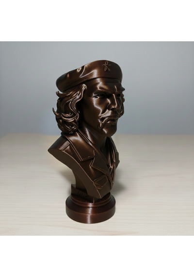 Che Guevara 3d Büst Figür - Bronz Efektli Dekoratif Heykel Biblo 13x6,5 Cm