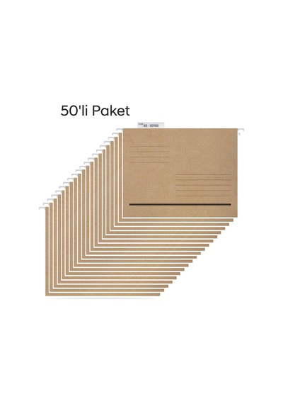 Tuna Askılı Dosya Metal Çubuklu Telli Tek Sayfa Asd2001 50 Lı Paket