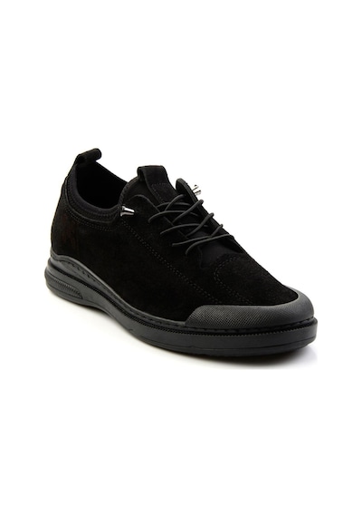 Bambi Siyah Hakiki Deri Erkek Sneaker E01084240802 Siyah