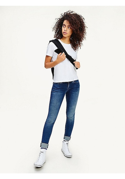 Tommy Hilfiger Tommy Hılfıger Kadın T-shırt Dw0dw09198-ybr Dw0dw09198-ybr Beyaz