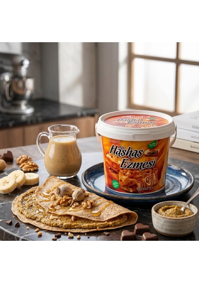 Sarı Haşhaş Ezmesi 450 Gr Geleneksel Yoğun Aromalı Kahvaltılık Ezme